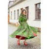 Hoodie-Wickelkleid Pink-Grün ohne Hoddie