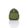 Shweshwe Mini-Rucksack Grün Vorderseite