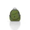 Shweshwe Mini-Rucksack Grün Rückseite