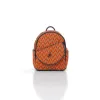 Shweshwe Mini-Rucksack Orange Rückseite
