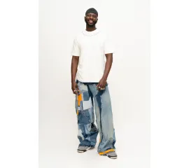 Patchwork-Hose Baggy Vorderseite