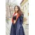 Hoodie-Wickelkleid Rot Vorderseite