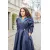 Hoodie-Wickelkleid Denim