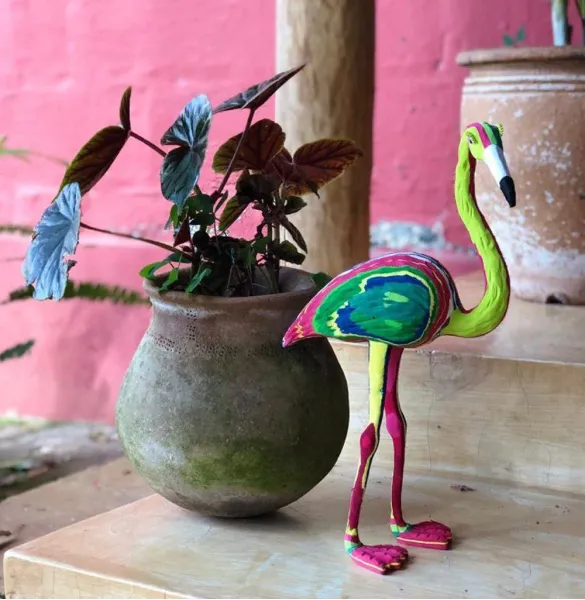 Flamingo Flip Flop Sculptur